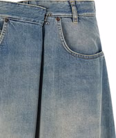 Blue Cotton Midi Skirt 3