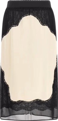 Bicolor Viscose Midi Skirt