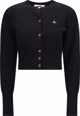 Black Cotton Cardigan
