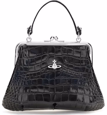 Black Calf Leather Bos Taurus Handbag