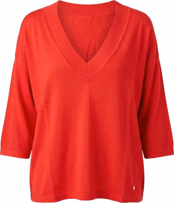 Red Viscose Women Sweater