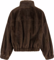 Brown Polyester Full-Length Jacket 2