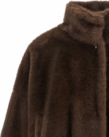 Brown Polyester Full-Length Jacket 3