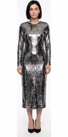 Silver Polyester Cocktail Dress 1