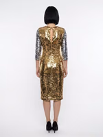 Silver Polyester Cocktail Dress 2