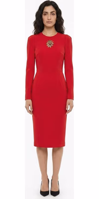Red Acetate Cocktail Dress