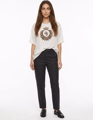 White Silk T-Shirt