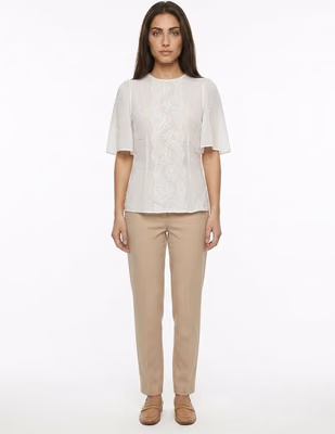 White Silk T-Shirt
