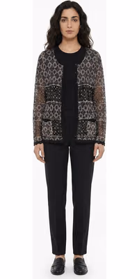 Gray Silk Cardigan