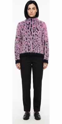 Bicolor Virgin Wool Turtleneck