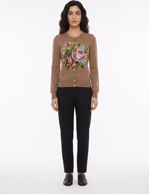 Brown Polyamide Cardigan