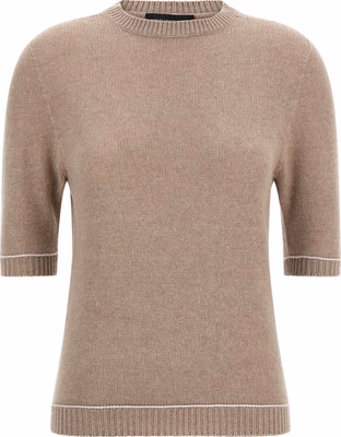 Beige Virgin Wool Cardigan