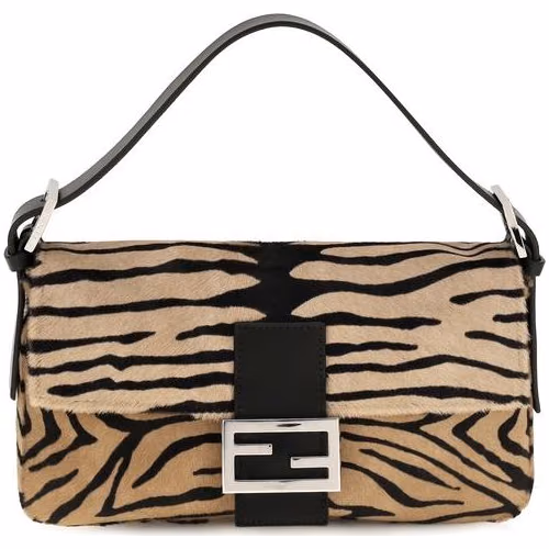 Beige Calf Leather Bos Taurus Shoulder Bag