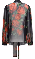 Black Silk Pattern Shirt 2