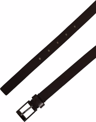 Brown Leather Double Wrap Metal Buckle Belt