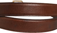 Brown Leather Gold Tone Metal Buckle Belt 5