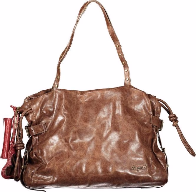 Brown Polyurethane Women's Bag