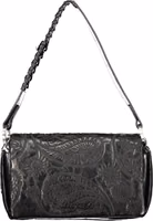 Black Polyurethane Women Bag 1