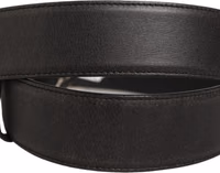 Black Leather Anchor Logo Metal Buckle Belt 5