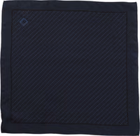 Dark Blue Silk Pocket Square Foulard Scarf 2