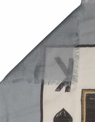 Men Multicolor King of Hearts Square Foulard Scarf