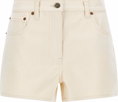 Beige Cotton Bermuda Shorts