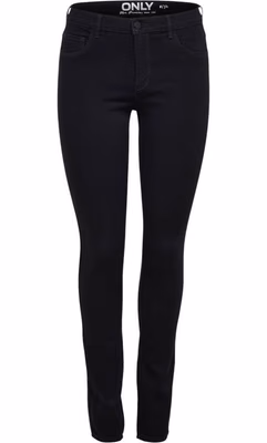 Black Viscose Skinny Jeans