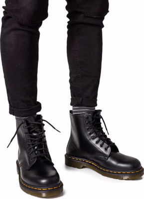 Black Leather Athletic Sneakers