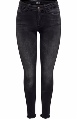 Black Cotton Skinny Jeans