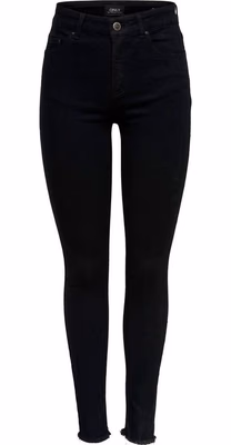 Black Cotton Skinny Jeans