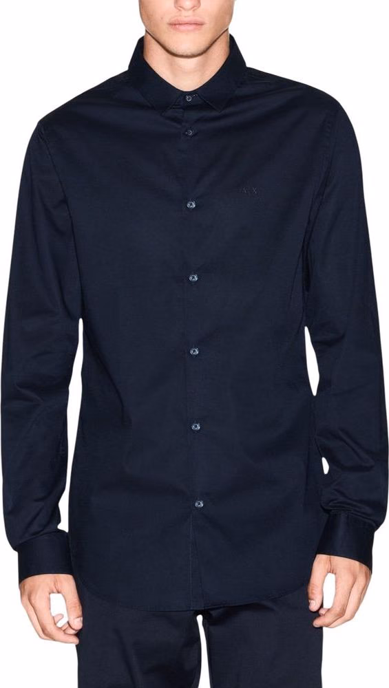 Blue Cotton Dress Shirt