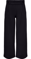 Black Polyester Casual Pants 1