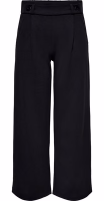 Black Polyester Casual Pants