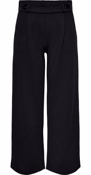 Black Polyester Casual Pants