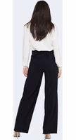 Black Polyester Casual Pants 4