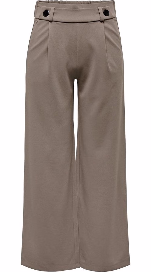 Brown Polyester Casual Pants