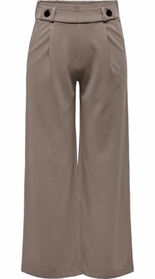 Brown Polyester Casual Pants