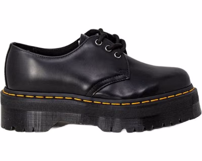 Black Leather Lace-Up Boots