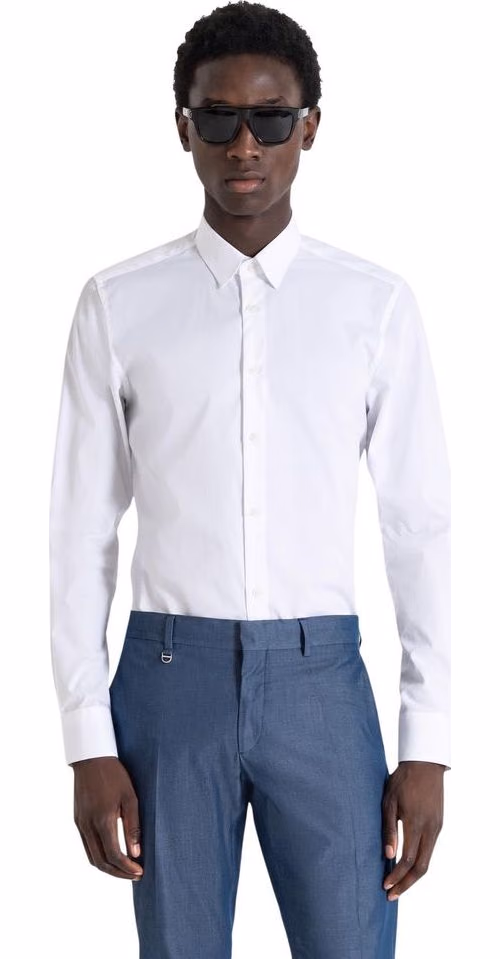 White Cotton Dress Shirt