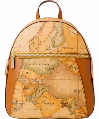 Beige Cotton Backpack
