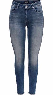 Blue Cotton Skinny Jeans