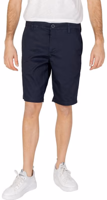 Blue Cotton Bermuda Shorts