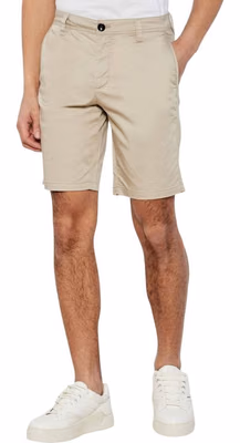 Beige Cotton Bermuda Shorts