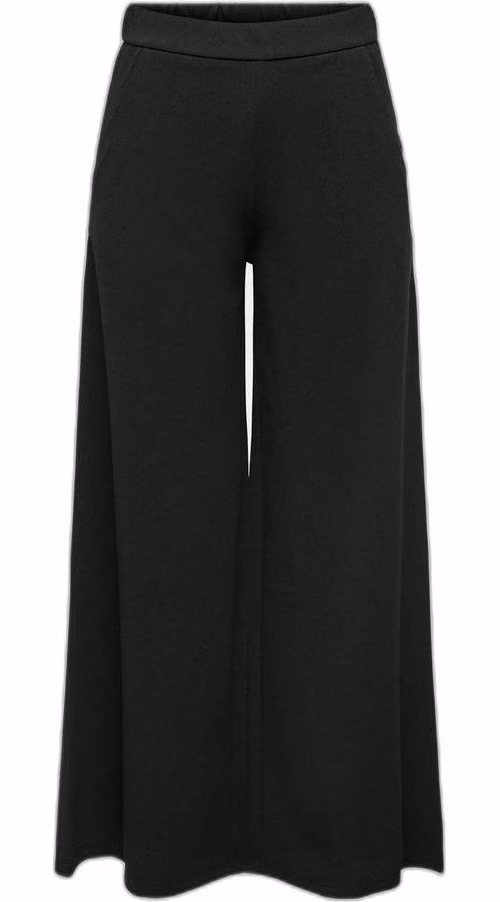 Black Recycled Polyester Casual Pants