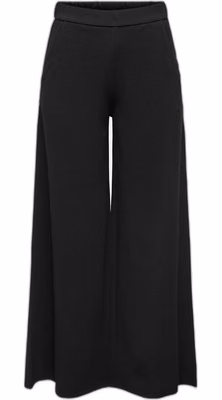 Black Recycled Polyester Casual Pants