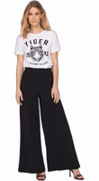 Black Recycled Polyester Casual Pants 4