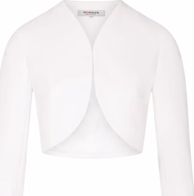 White Polyester Sleeveless Jacket