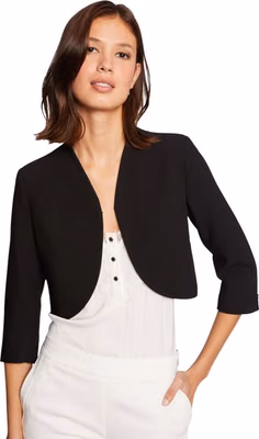 Black Polyester Biker Jacket
