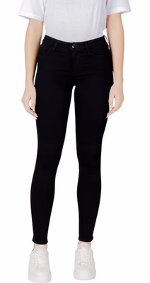Black Cotton Skinny Jeans