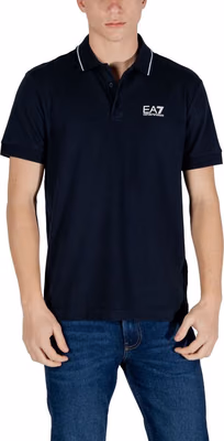 Blue Cotton Polo Shirt